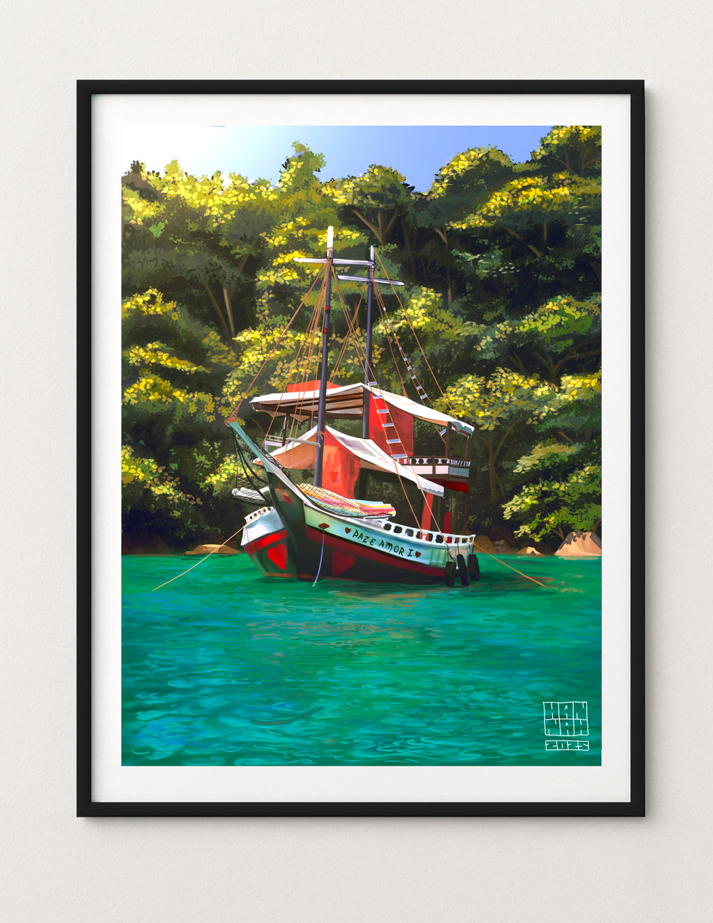 PAZE AMORE 11" X 17"- Poster With Frame