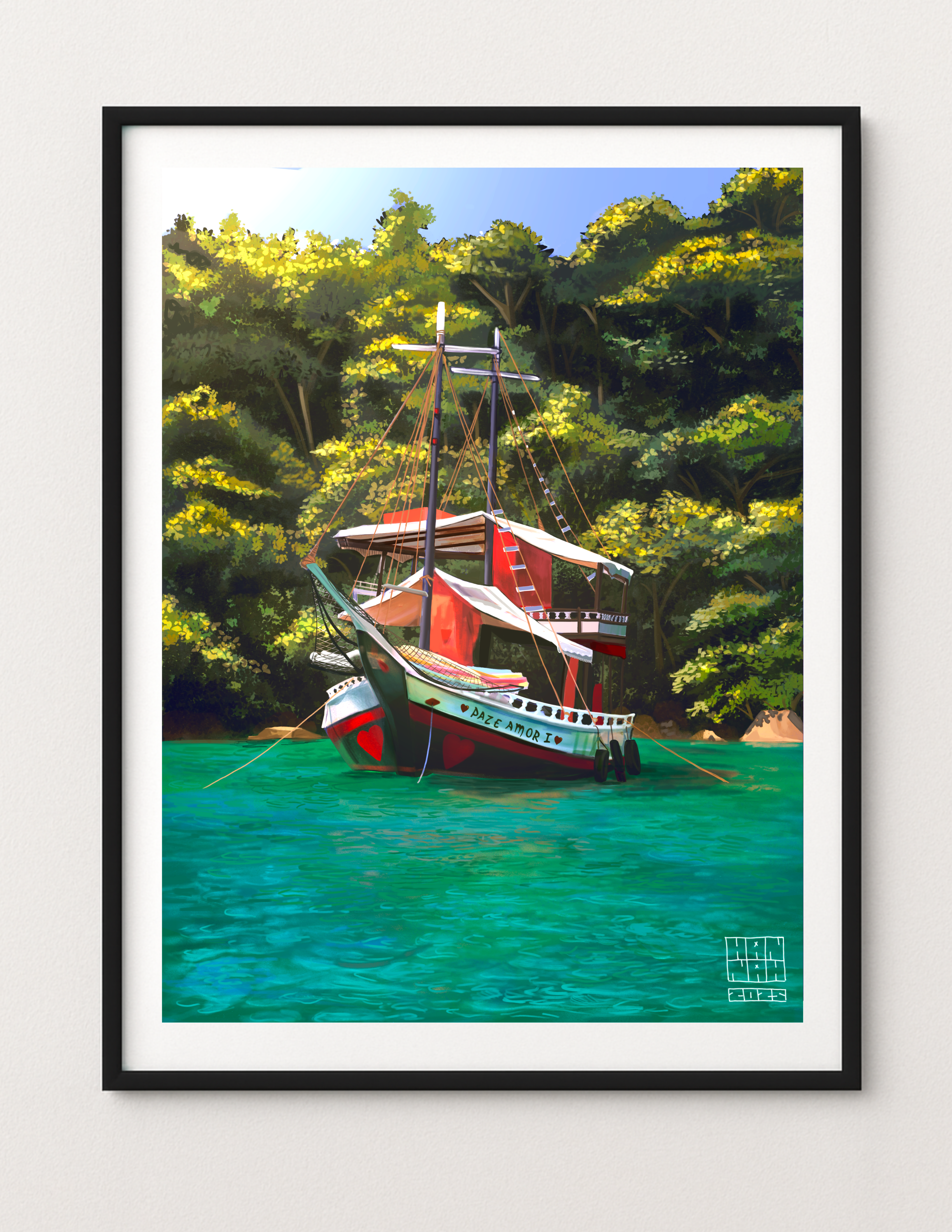 PAZE AMORE 11" X 17"- Poster With Frame